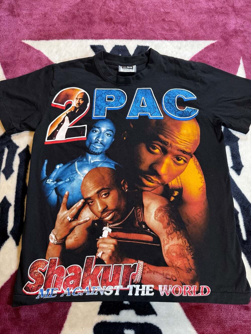 Vintage 90s The Roxx Tupac Shakur Me Against The World Rap Graphic T-Shirt